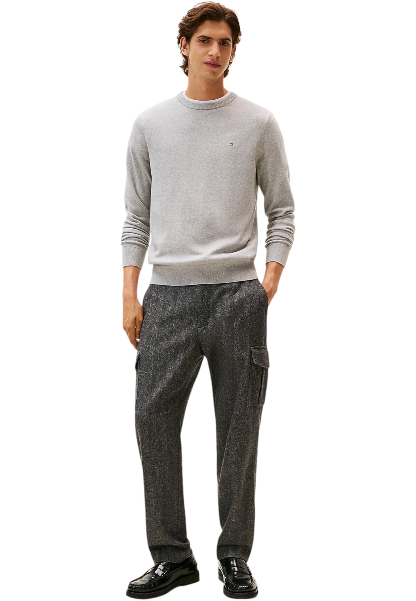 Maglione A Girocollo Uomo Tommy Hilfiger Organic Cotton Cashmere Pima MW0MW28046