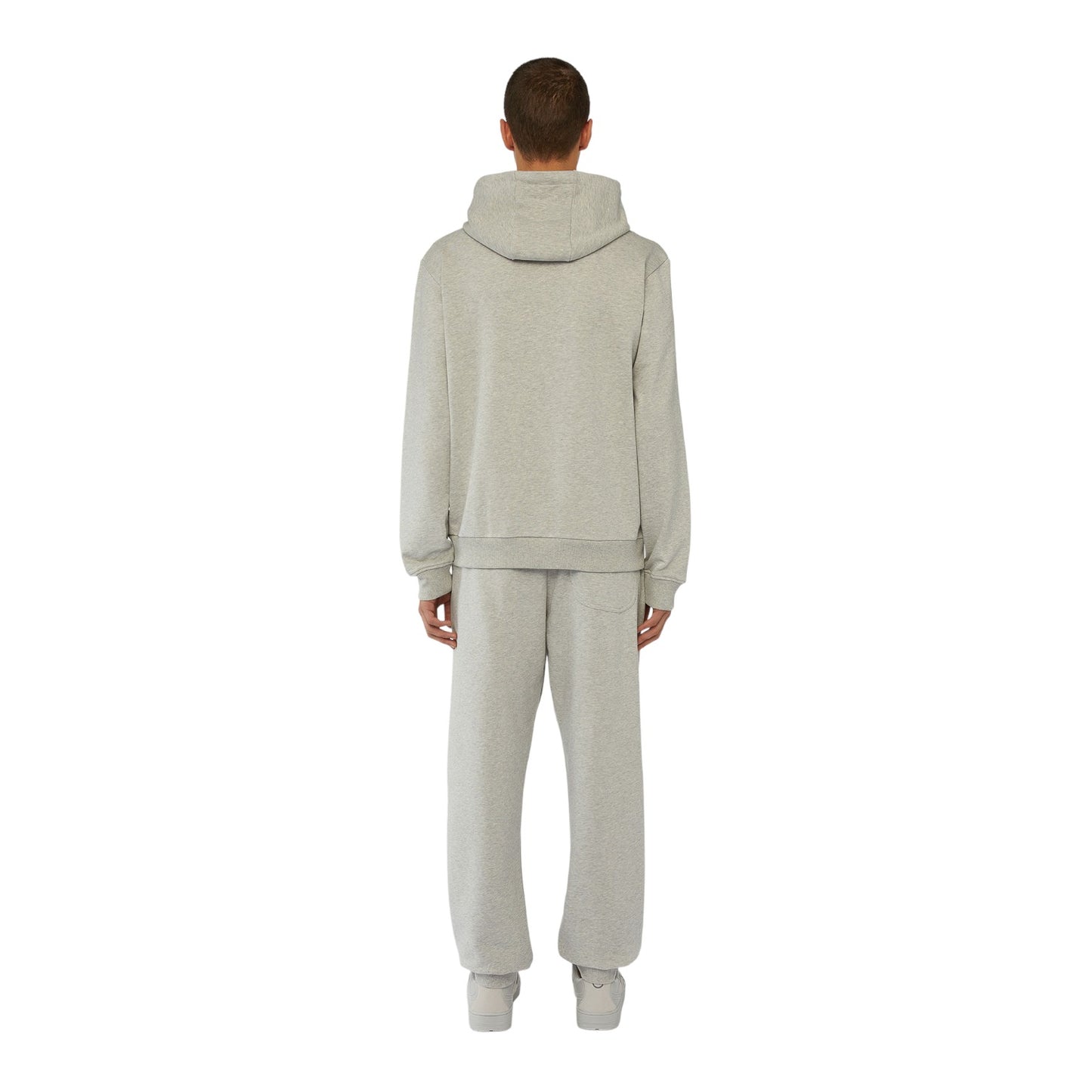 Felpa Con Zip Uomo Trussardi Con Cappuccio Small Greyhound Print Melange Cotton Medium Weight 52F00301-1T006317