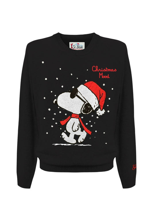Maglione A Girocollo Uomo Mc2 Saint Barth Snoopy Xmas Cool Emb Heron HER0001