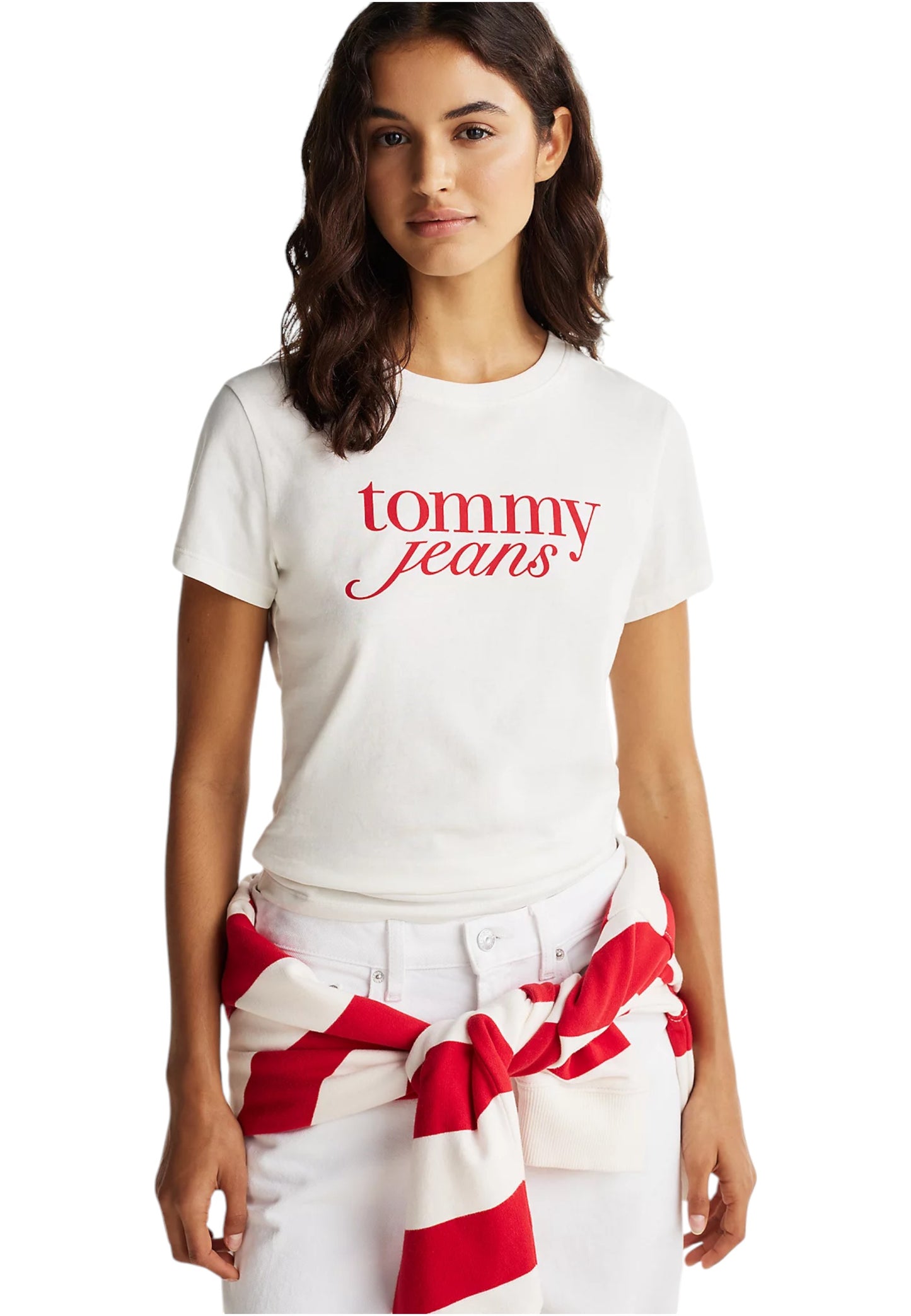 T-Shirt Manica Corta Donna Tommy Jeans  Tjw Slim Essential L