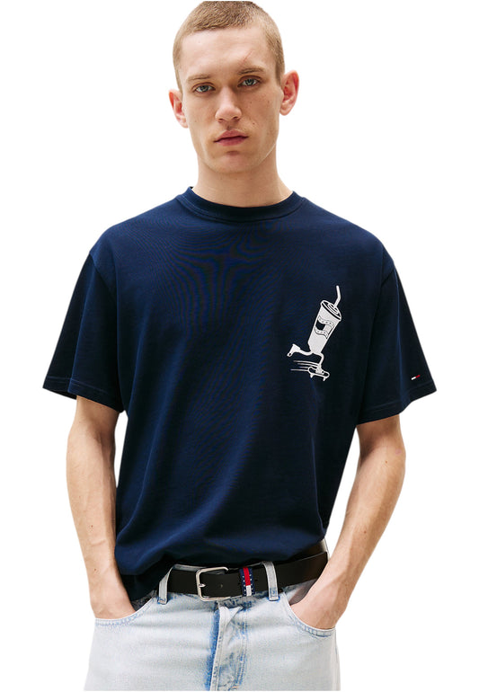 T-Shirt Manica Corta Uomo Tommy Jeans  Tjm Relaxed Skater Back DM0DM21830