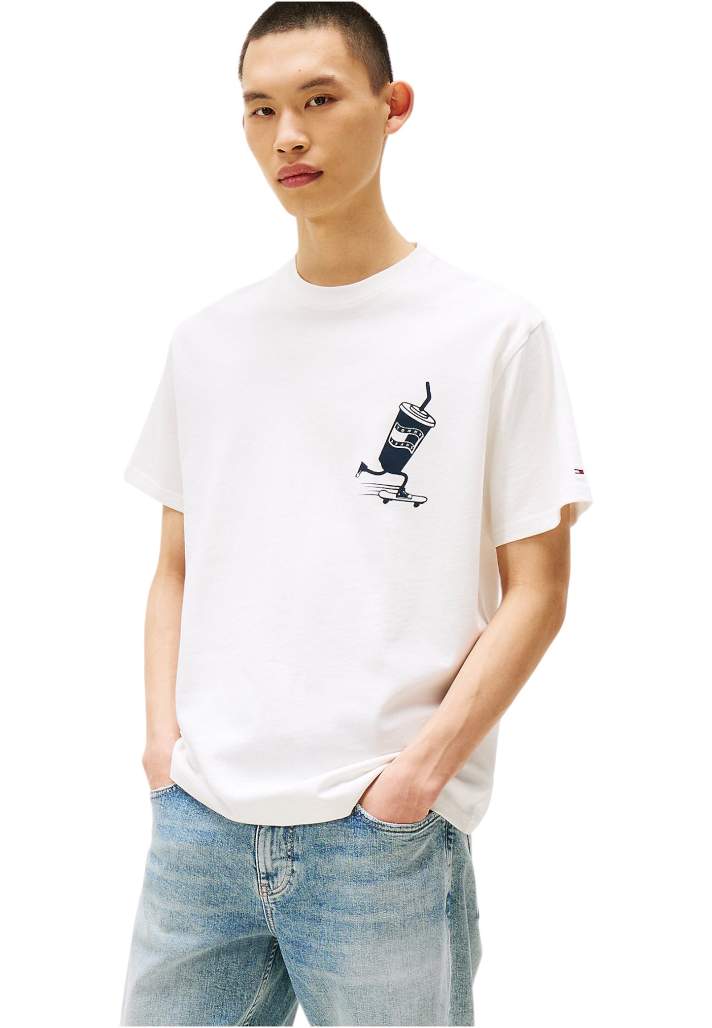 T-Shirt Manica Corta Uomo Tommy Jeans Tjm Relaxed Skater Back DM0DM21830