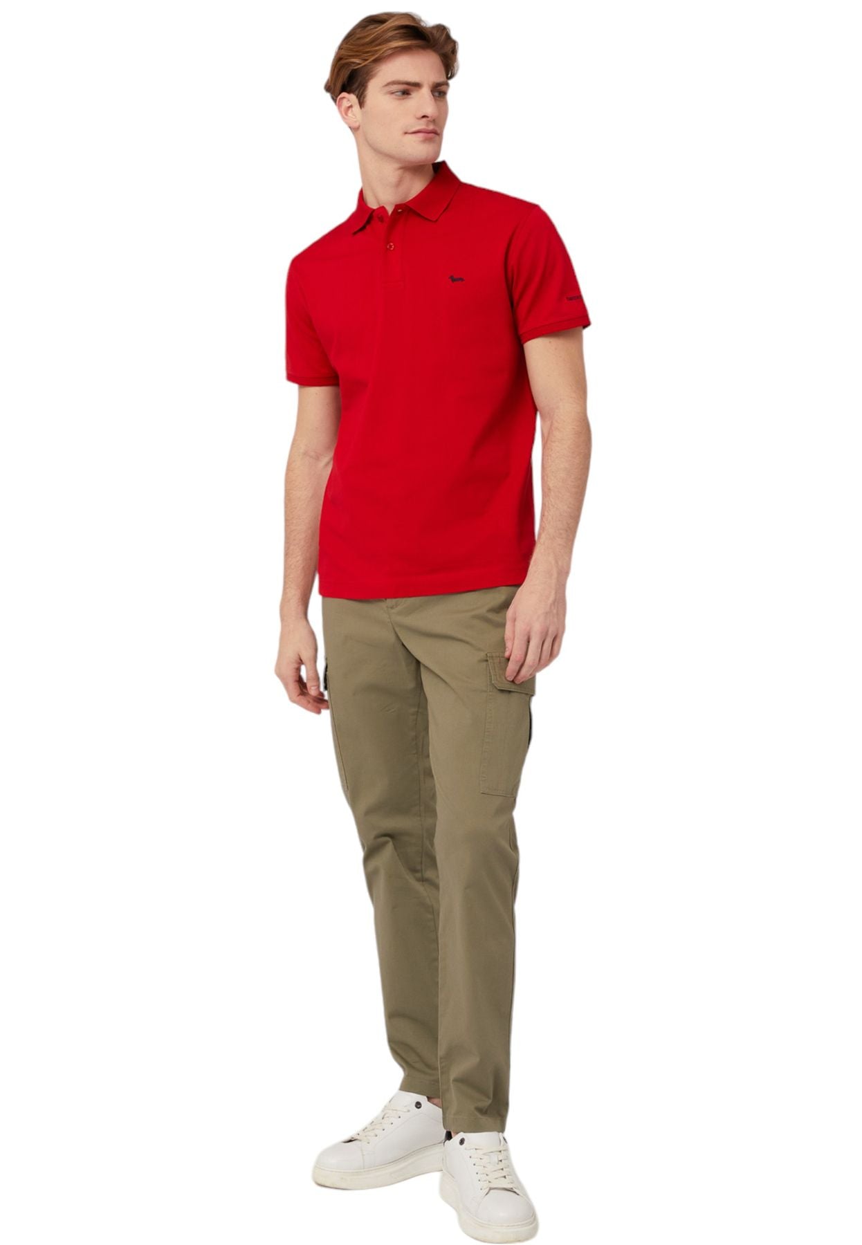 Polo Manica Corta Uomo Harmont & Blaine Con Lettering E Logo LRL030021148