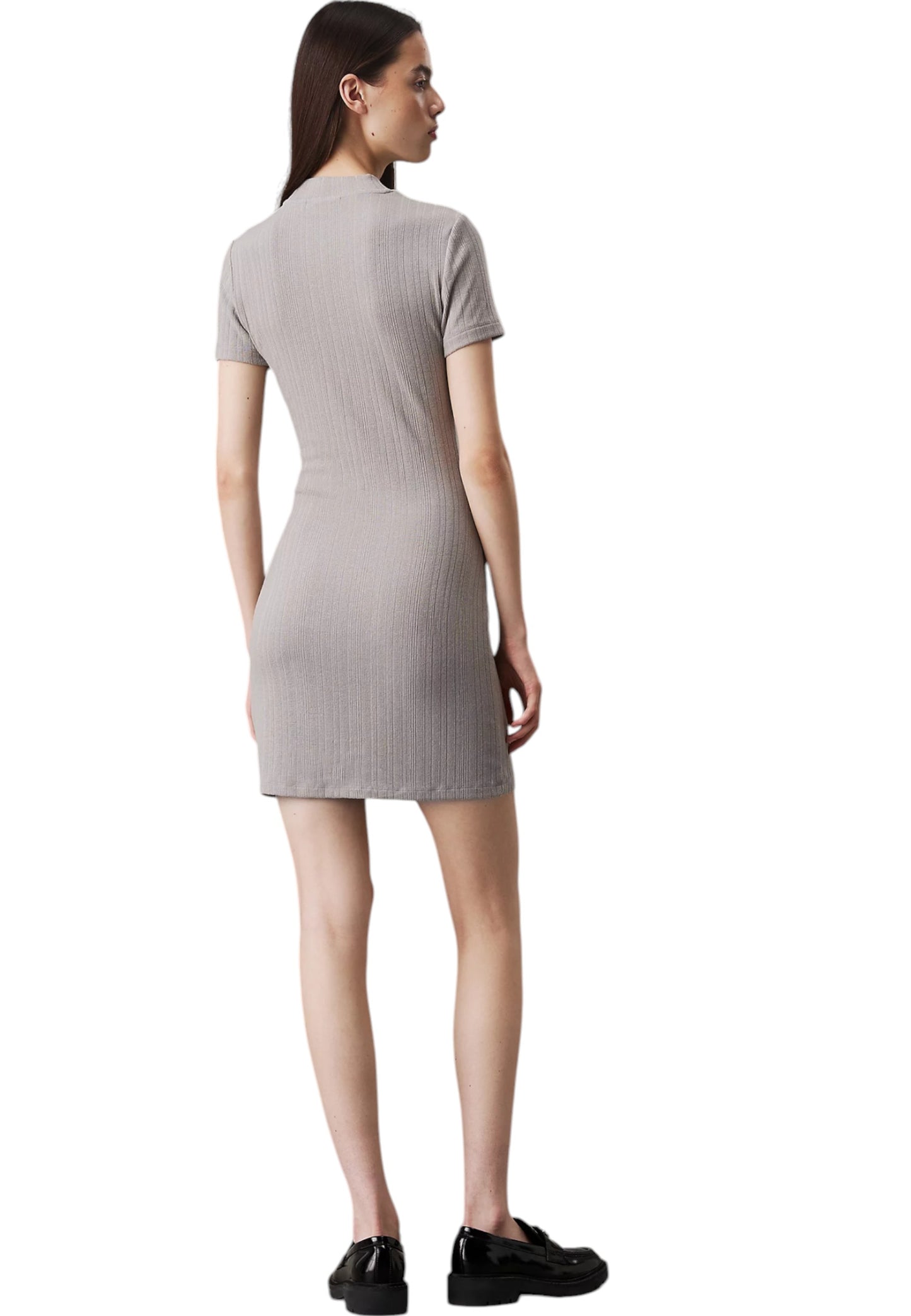 Vestito Corto Donna Calvin klein Jeans In Maglia Warm Texture Rib