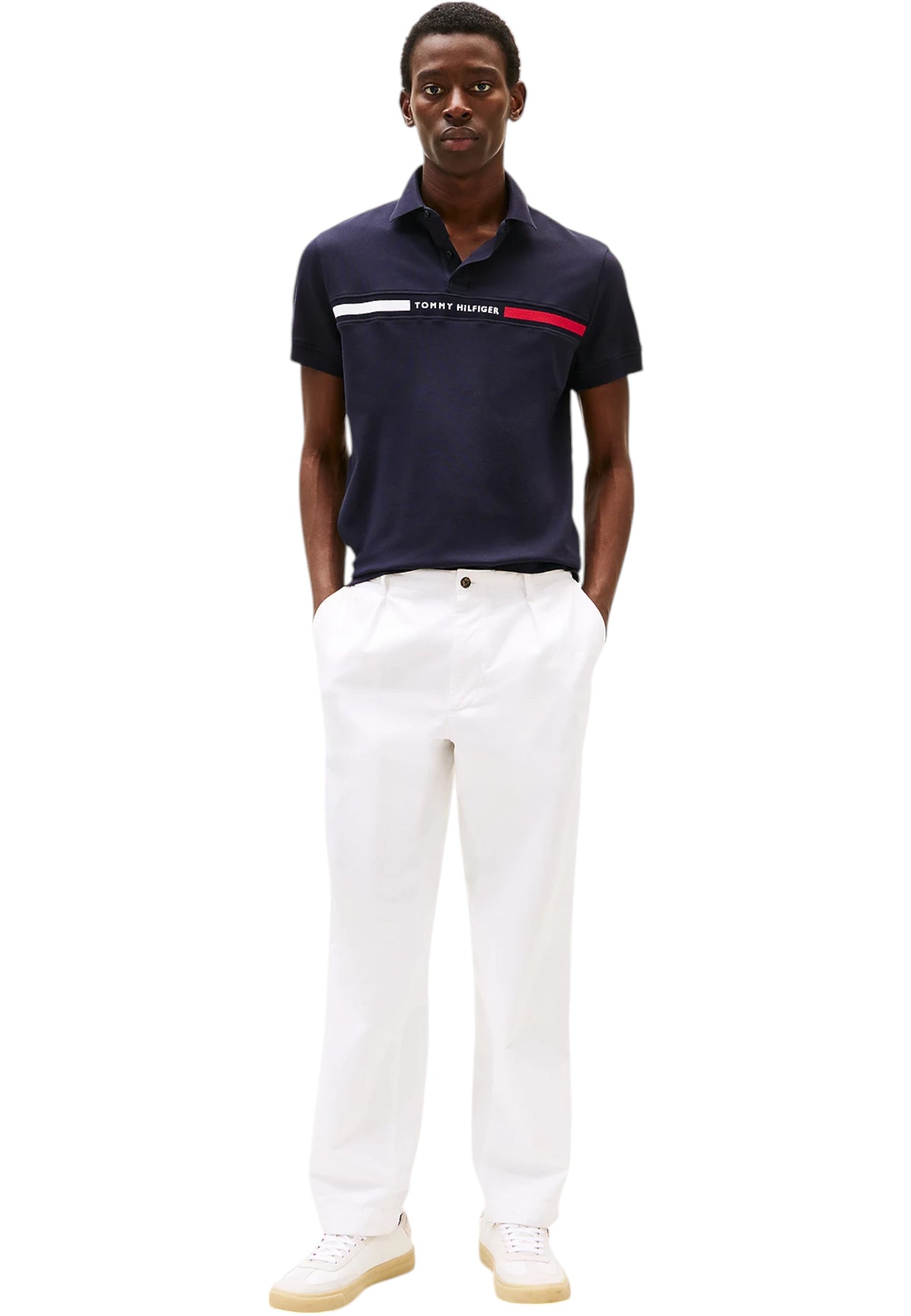 Polo Manica Corta Uomo Tommy Hilfiger  Hilfiger Chest Insert