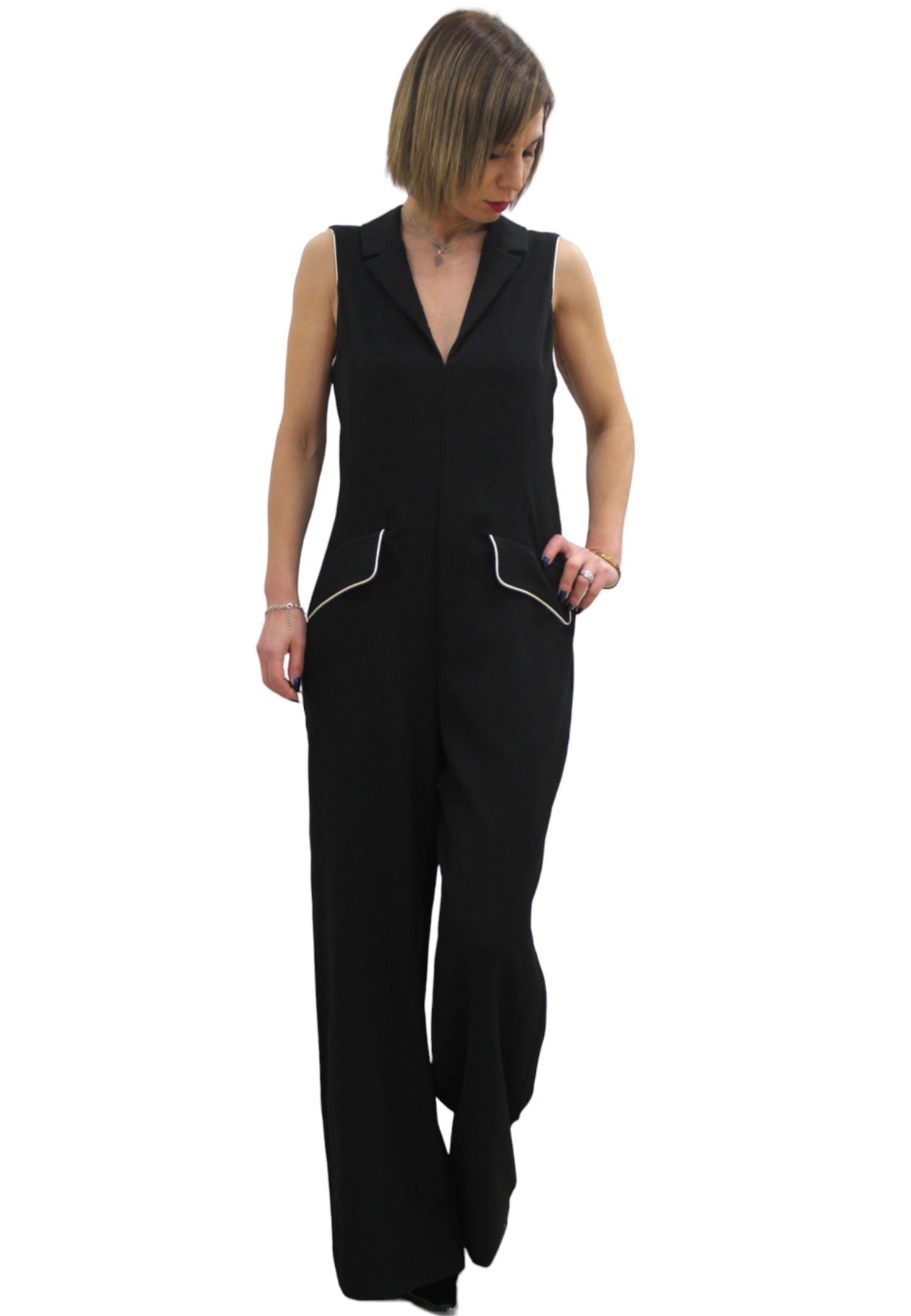 Tuta Jumpsuit Senza Maniche Donna Alessia Santi Lunga 311SD25067