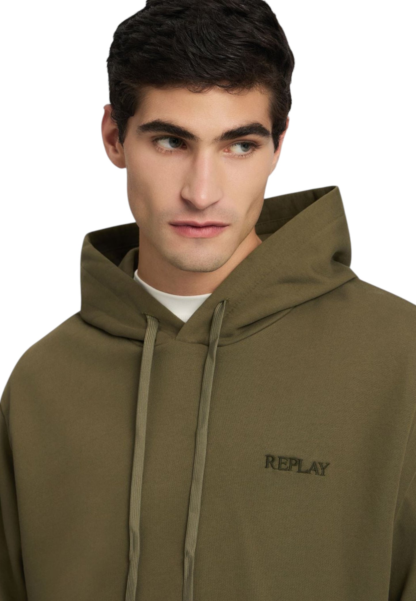 Felpa Con Cappuccio Uomo Replay Con Lettering Embroidery  M3189 .000.23802