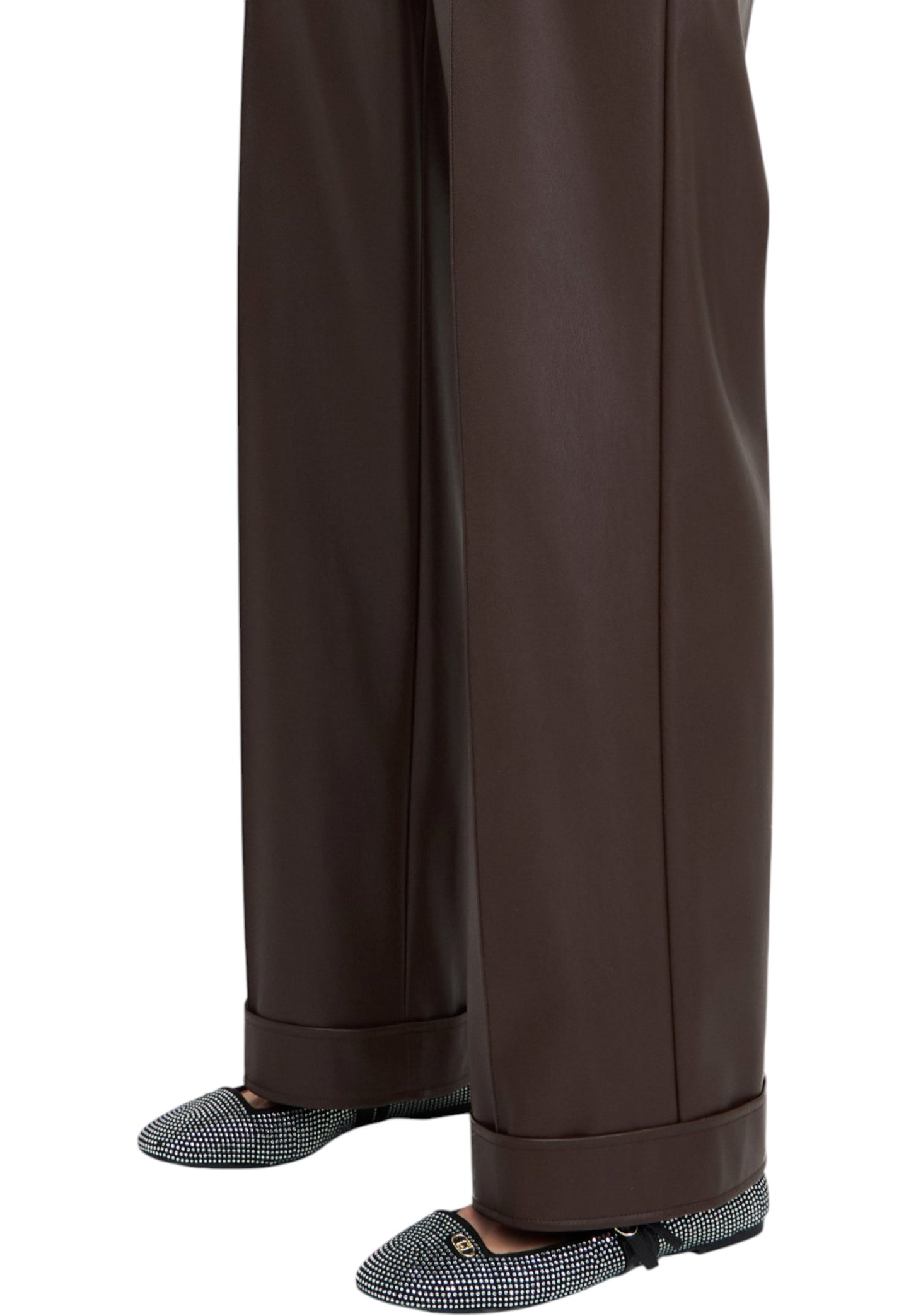 Pantaloni Donna Liu Jo In Pelle Sintetica MF5069E0624