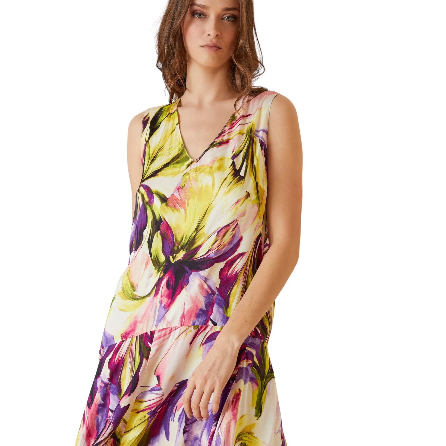 Vestito Donna Manila Grace Midi Asimmetrico S3JA296VS