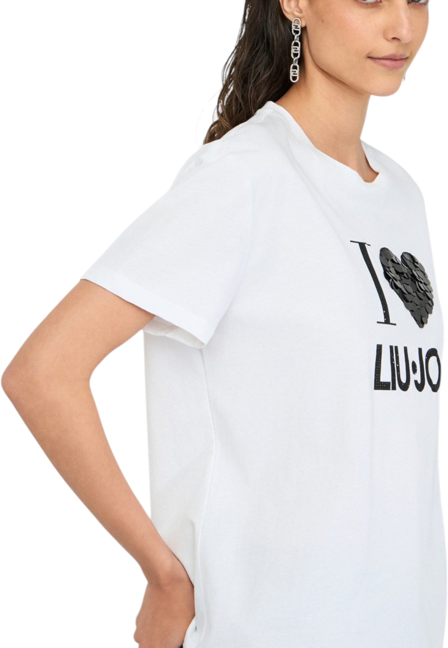 T-Shirt Manica Corta Donna Liu Jo Heart Liujo MF5345JS923