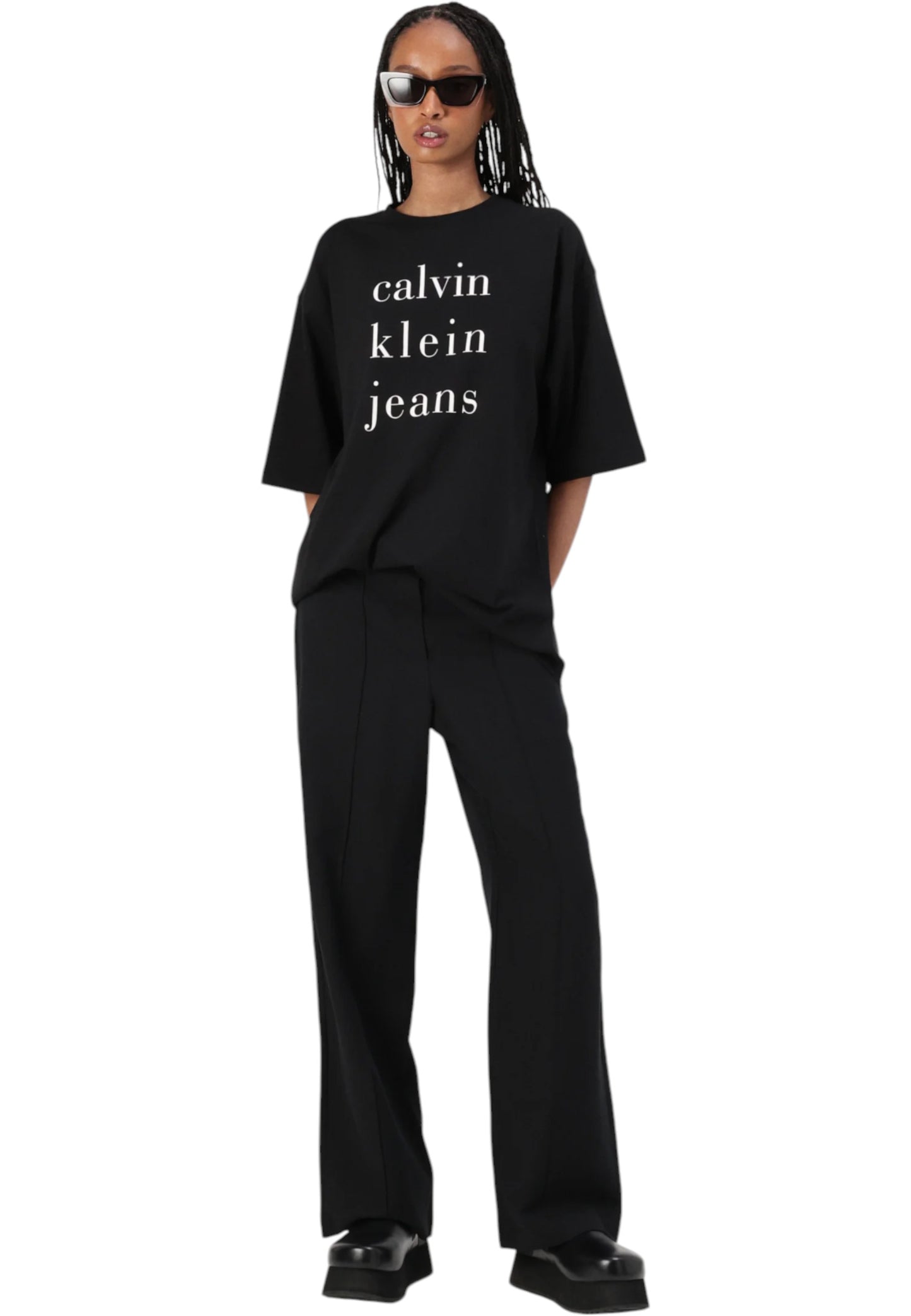 T-Shirt Manica Corta Donna Calvin klein Jeans  Ckj Logo