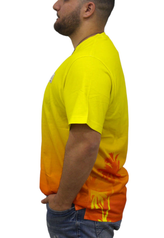 T-Shirt Manica Corta Uomo Guess Gradient Palm F3GI06I3Z14