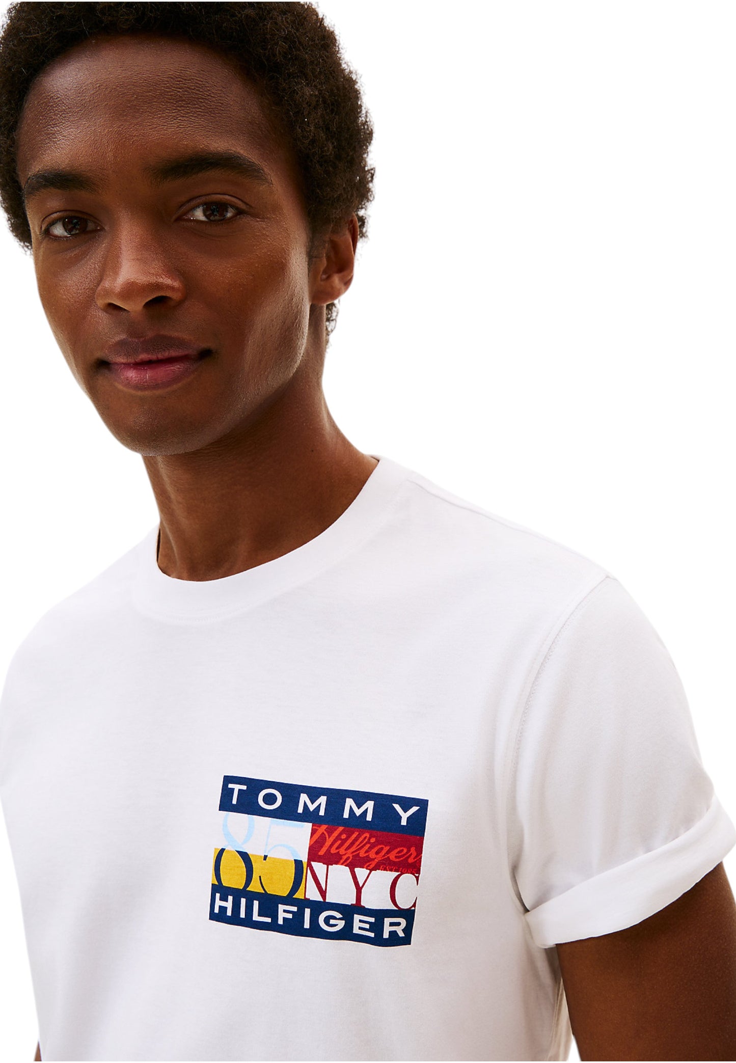 T-Shirt Manica Corta Uomo Tommy Hilfiger  Th Colour Flag MW0MW40006