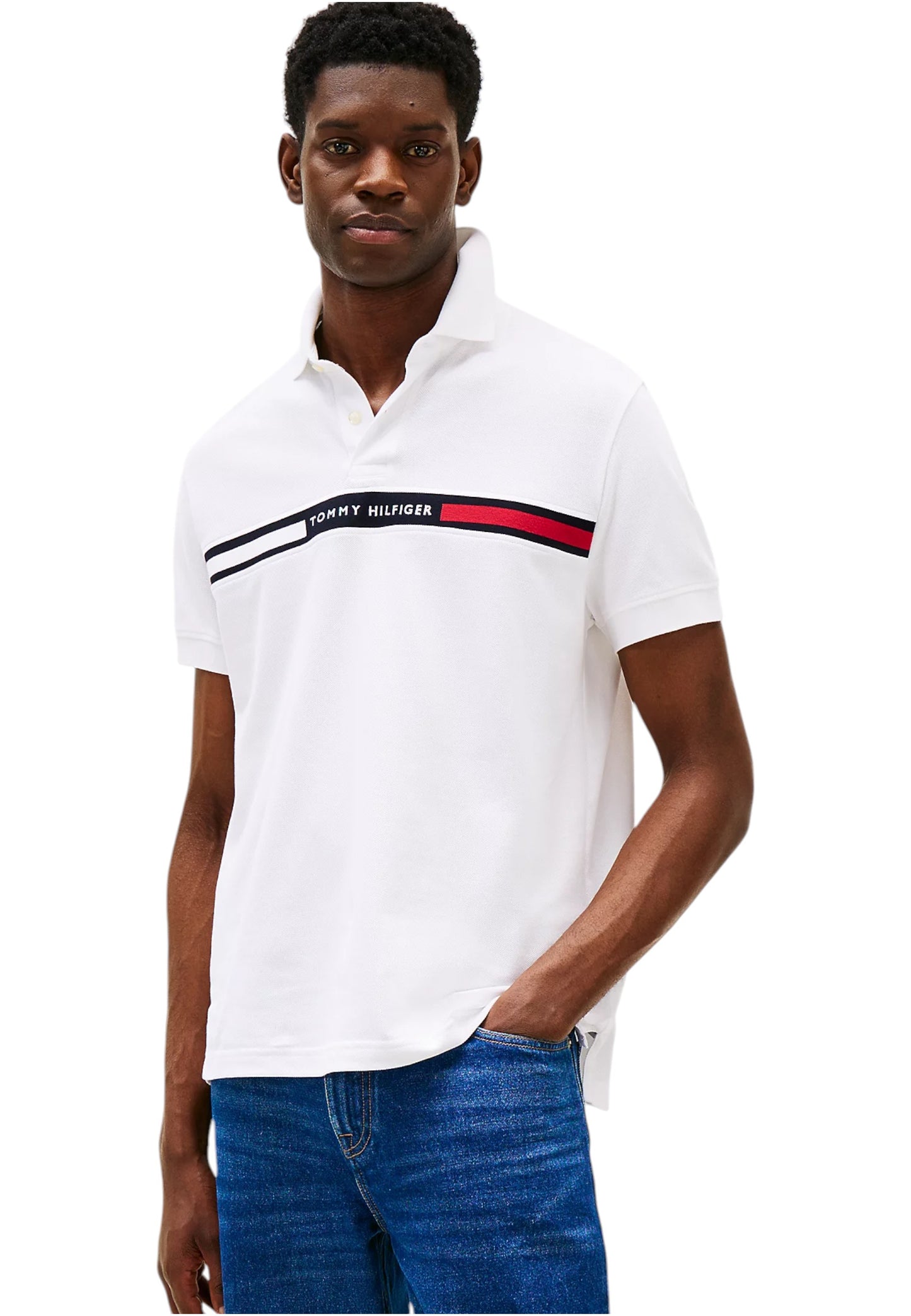 Polo Manica Corta Uomo Tommy Hilfiger  Hilfiger Chest Insert