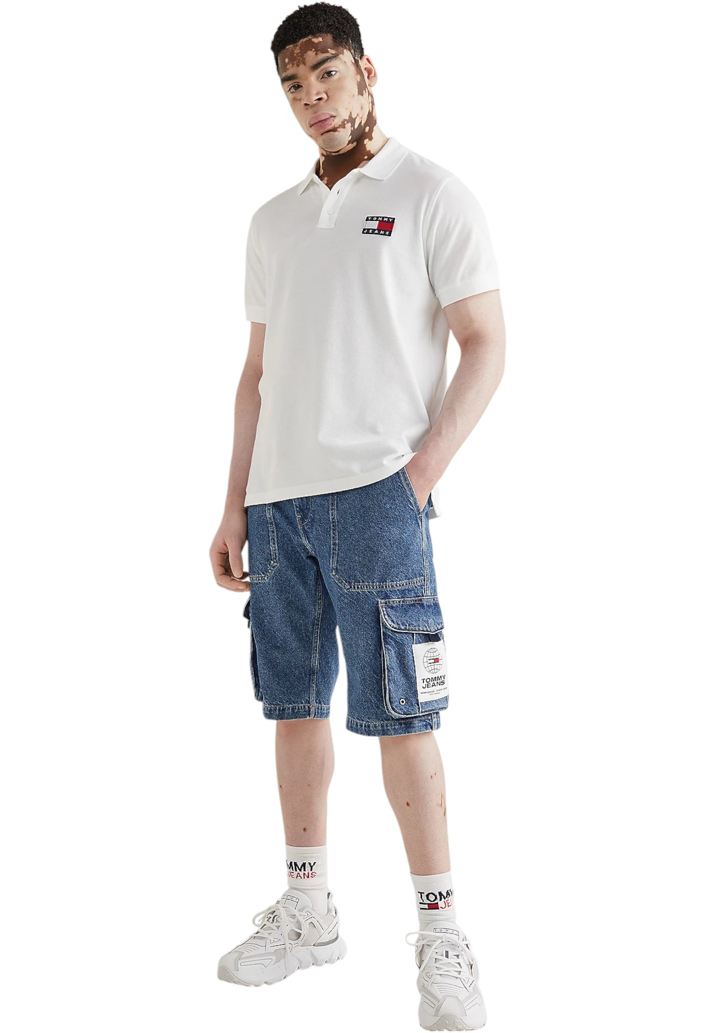 Polo Manica Corta Uomo Tommy Jeans Tjm Tommy Badge Ligh