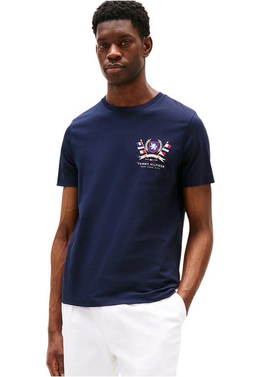 T-Shirt Manica Corta Uomo Tommy Hilfiger  Hilfiger Colour Crest