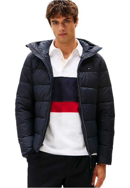 Piumino Corto Uomo Tommy Hilfiger Con Cappuccio Mid Weight MW0MW41983