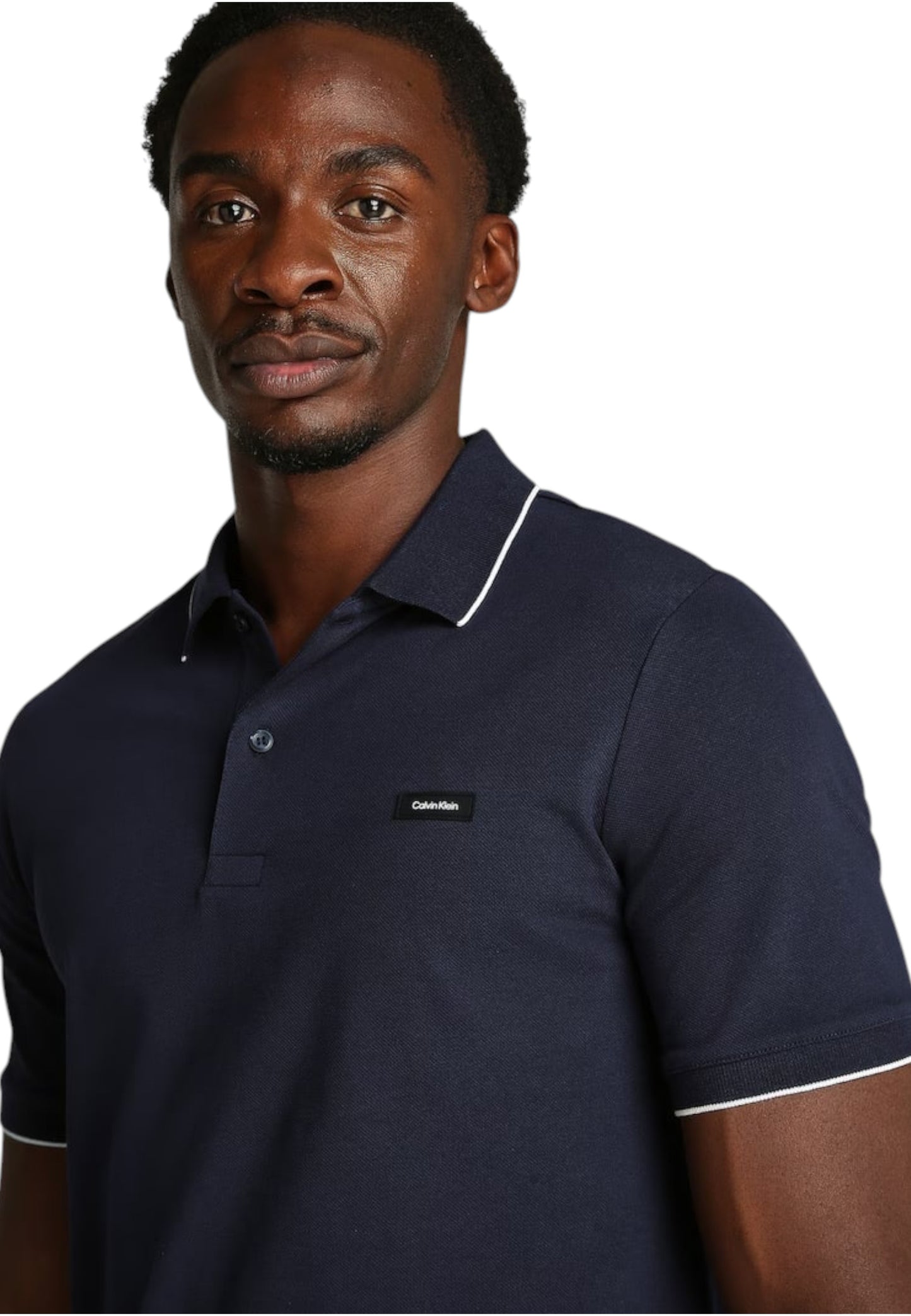 Polo Manica Corta Uomo Calvin klein  Stretch Pique Tippin