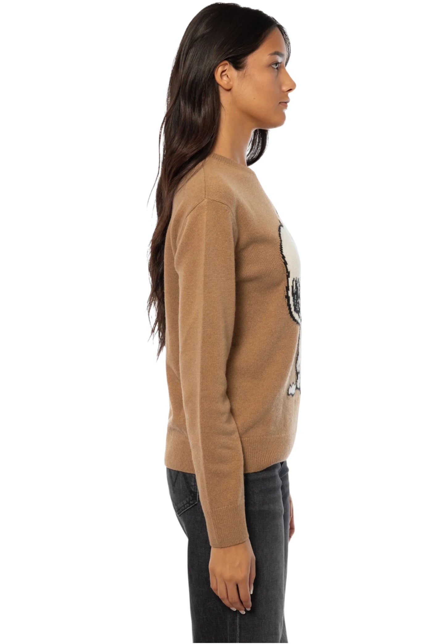 Maglione A Girocollo Donna Mc2 Saint Barth Snoopy Waiting Snow Emb New Queen QUE0010