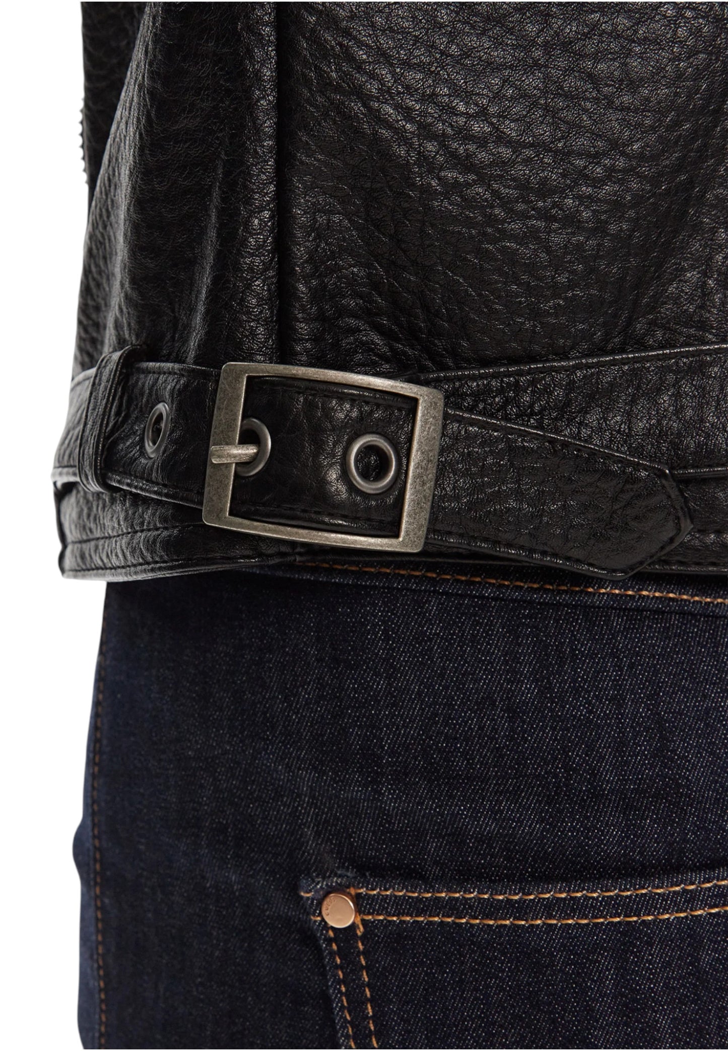 Giacca In Pelle Sintetica Donna Guess Stitched Jeannine W5YL19WHDS0