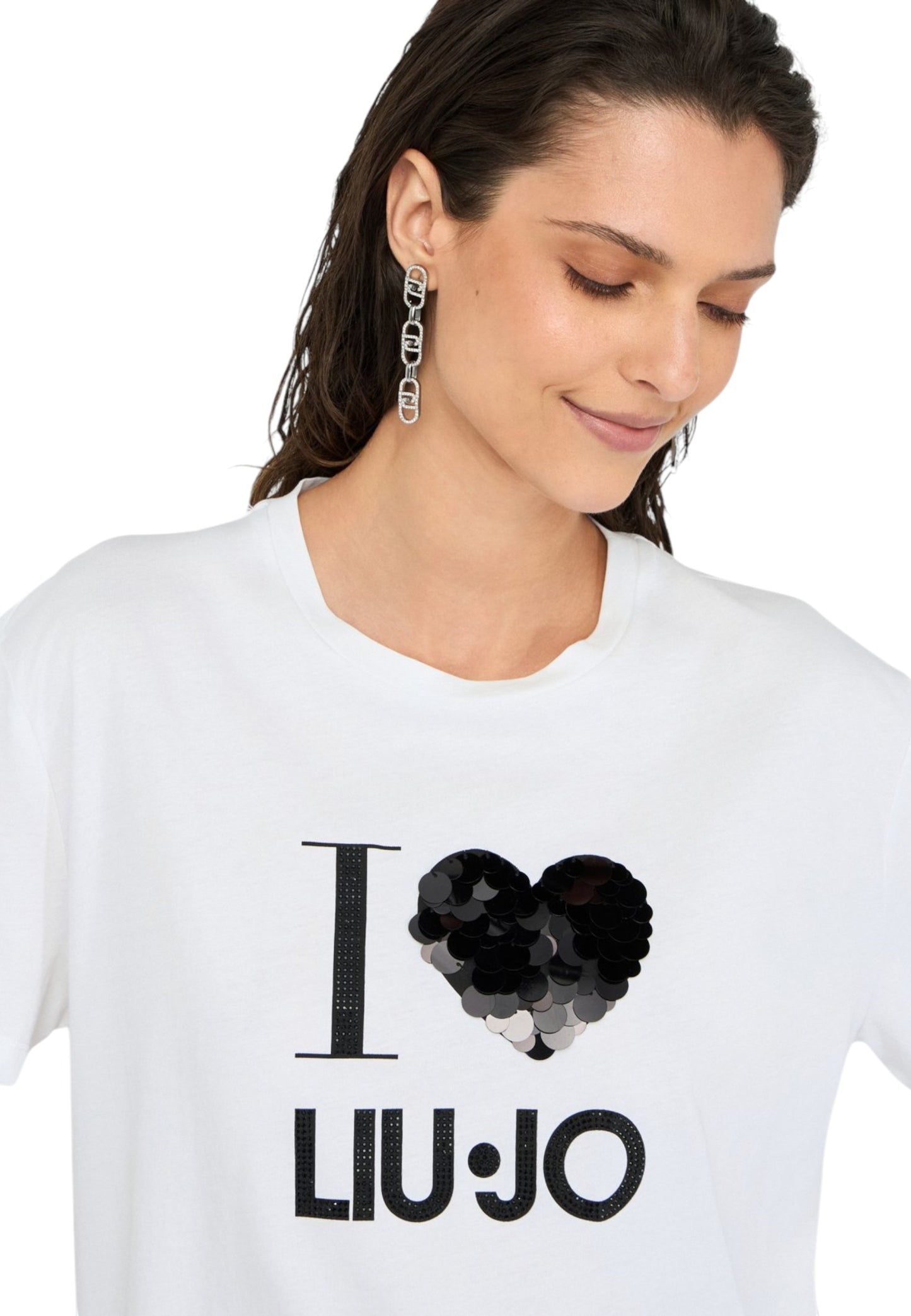 T-Shirt Manica Corta Donna Liu Jo Heart Liujo MF5345JS923