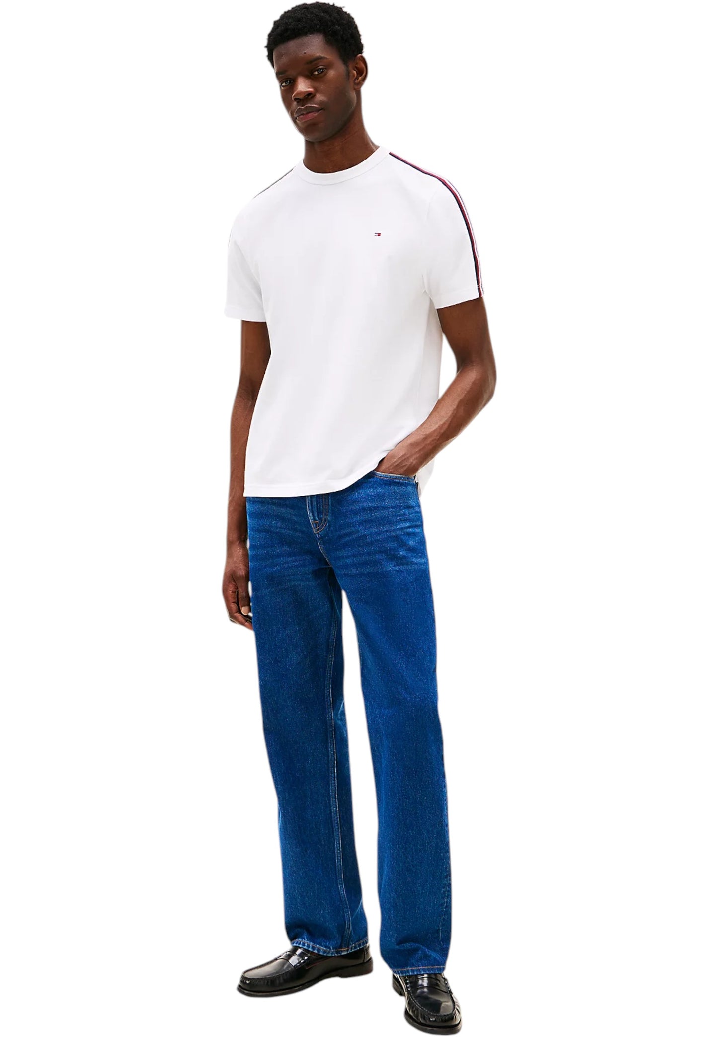 T-Shirt Manica Corta Uomo Tommy Hilfiger  Global Stripe Tape