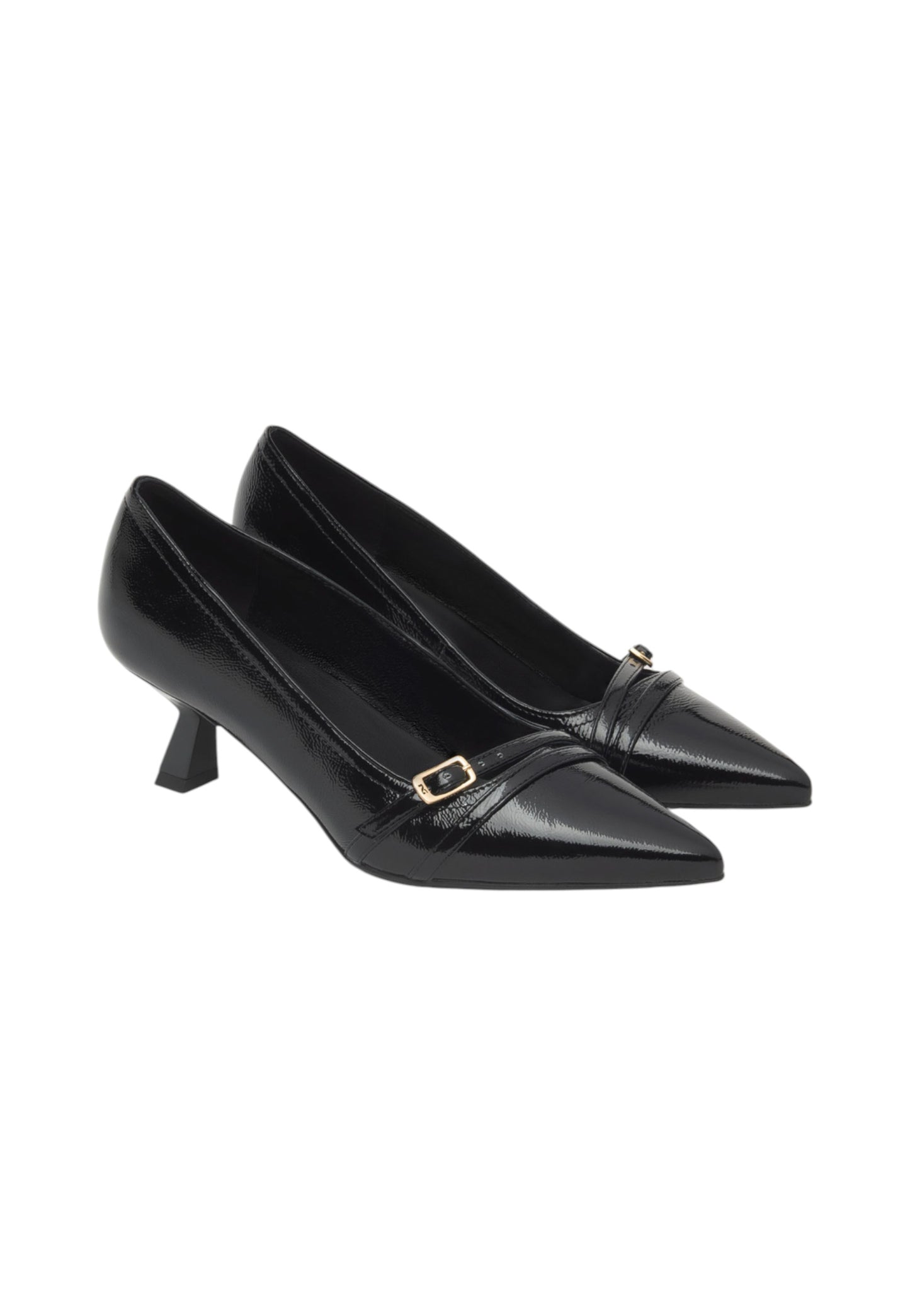 Decollete Donna Nero Giardini In Vernice Tacco Svasato 5 cm I514431DE