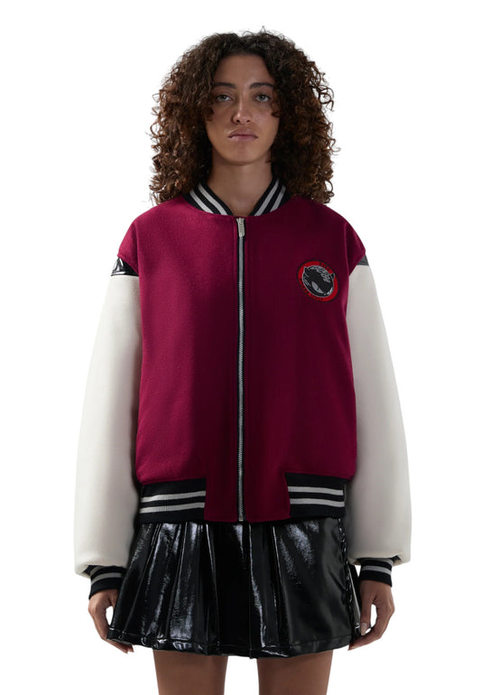 Giacca Bomber Donna Gcds Kittho Patch Varsity B2CW0907MA3