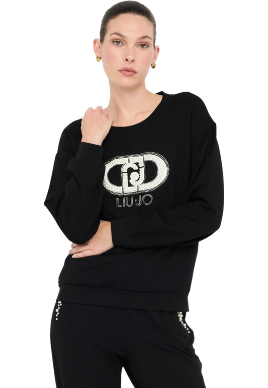 Felpa A Girocollo Donna Liu Jo Con Perle  TF5154FS576