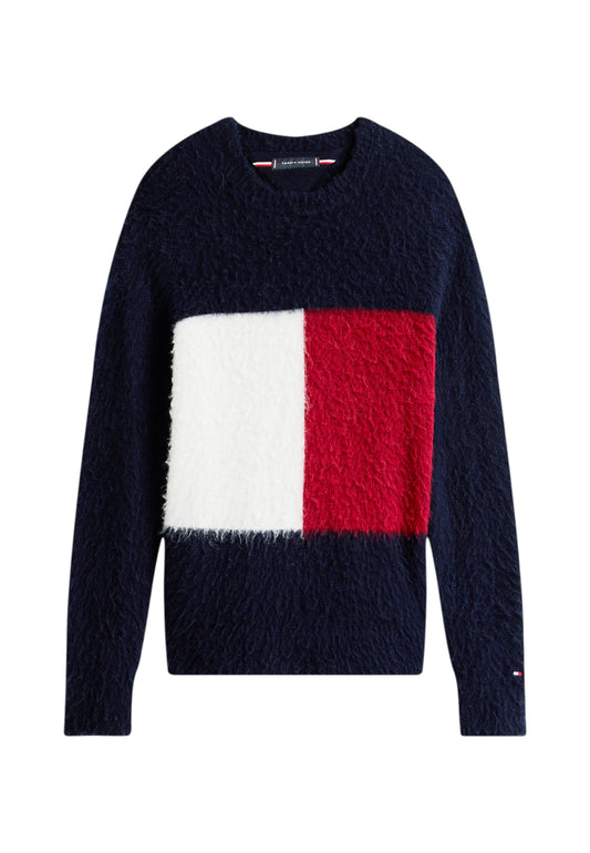 Maglione A Girocollo Uomo Tommy Hilfiger  Alpaca Blend Big Flag MW0MW41322