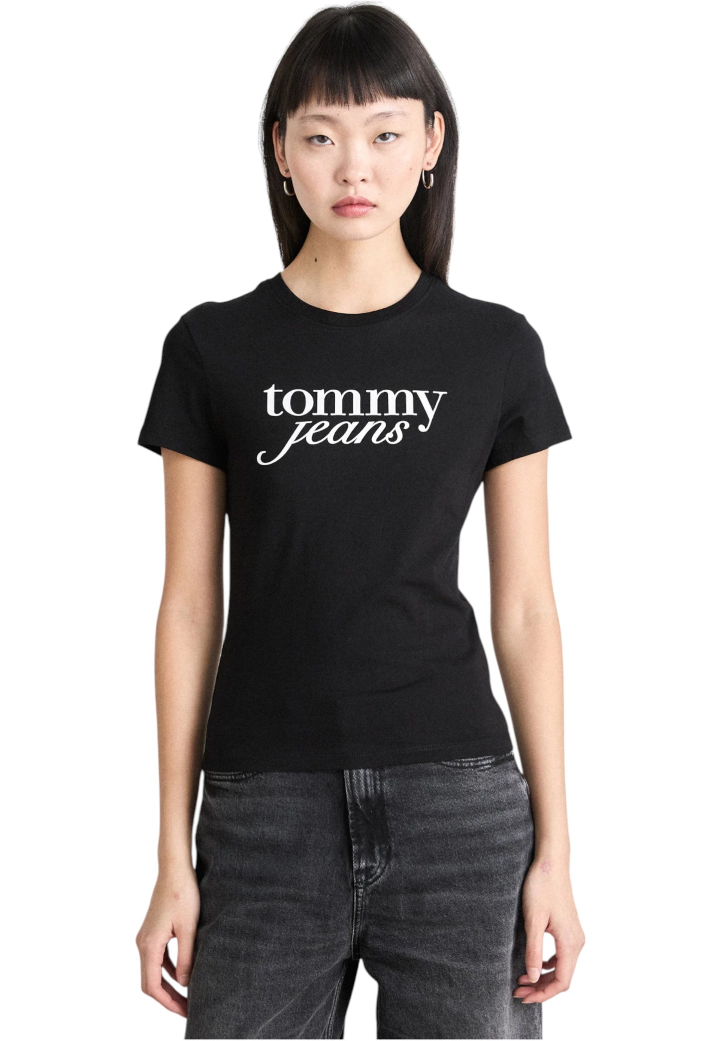 T-Shirt Manica Corta Donna Tommy Jeans  Tjw Slim Essential L