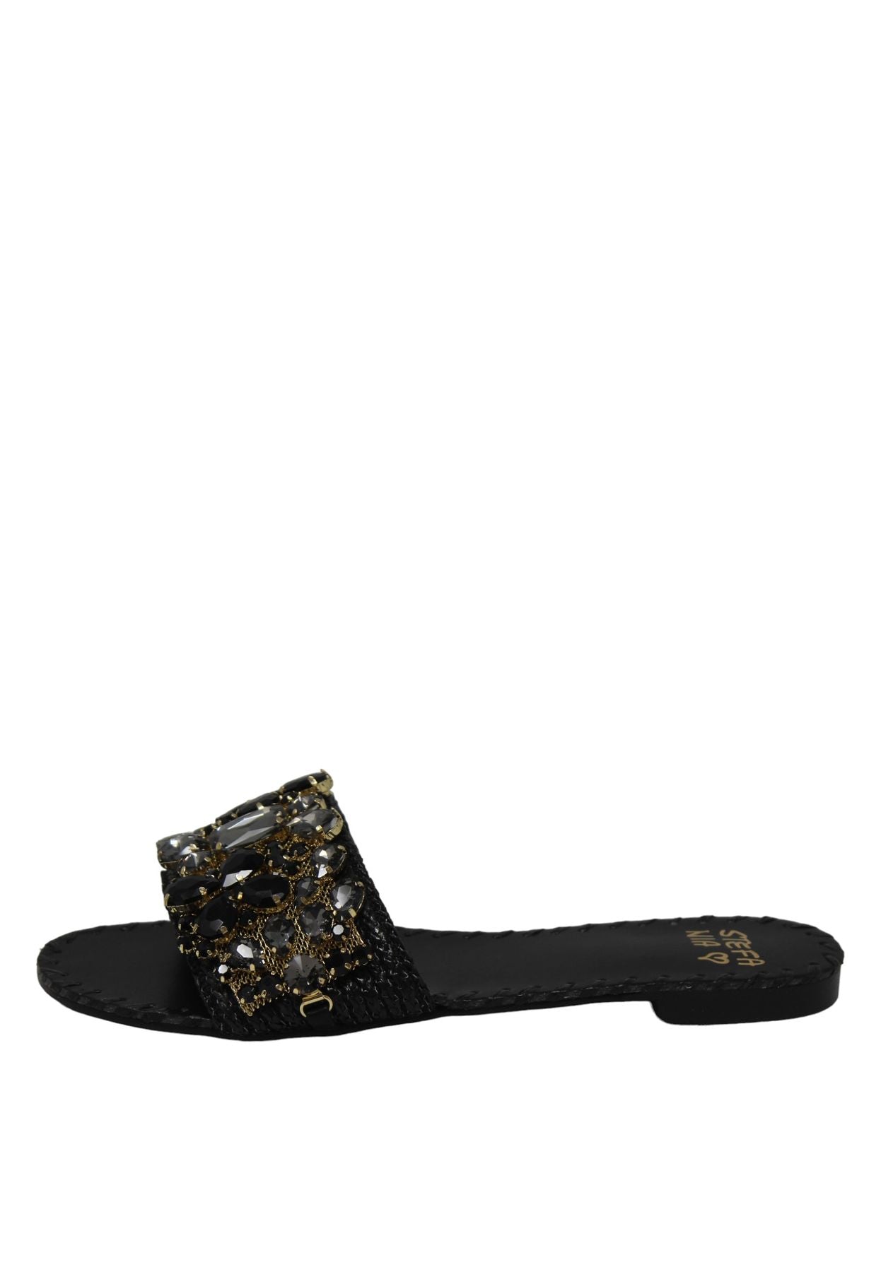 Ciabatte Donna Stefania A Fascia Con Pietre Bali STCA4618