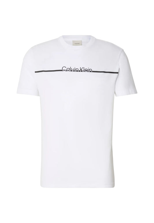 T-Shirt Manica Corta Uomo Calvin klein  Split Line Logo T-Sh