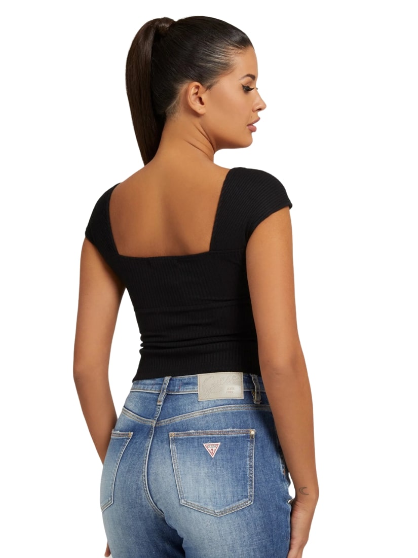 Top Manica Corta Donna Guess W2GP02K86Z2