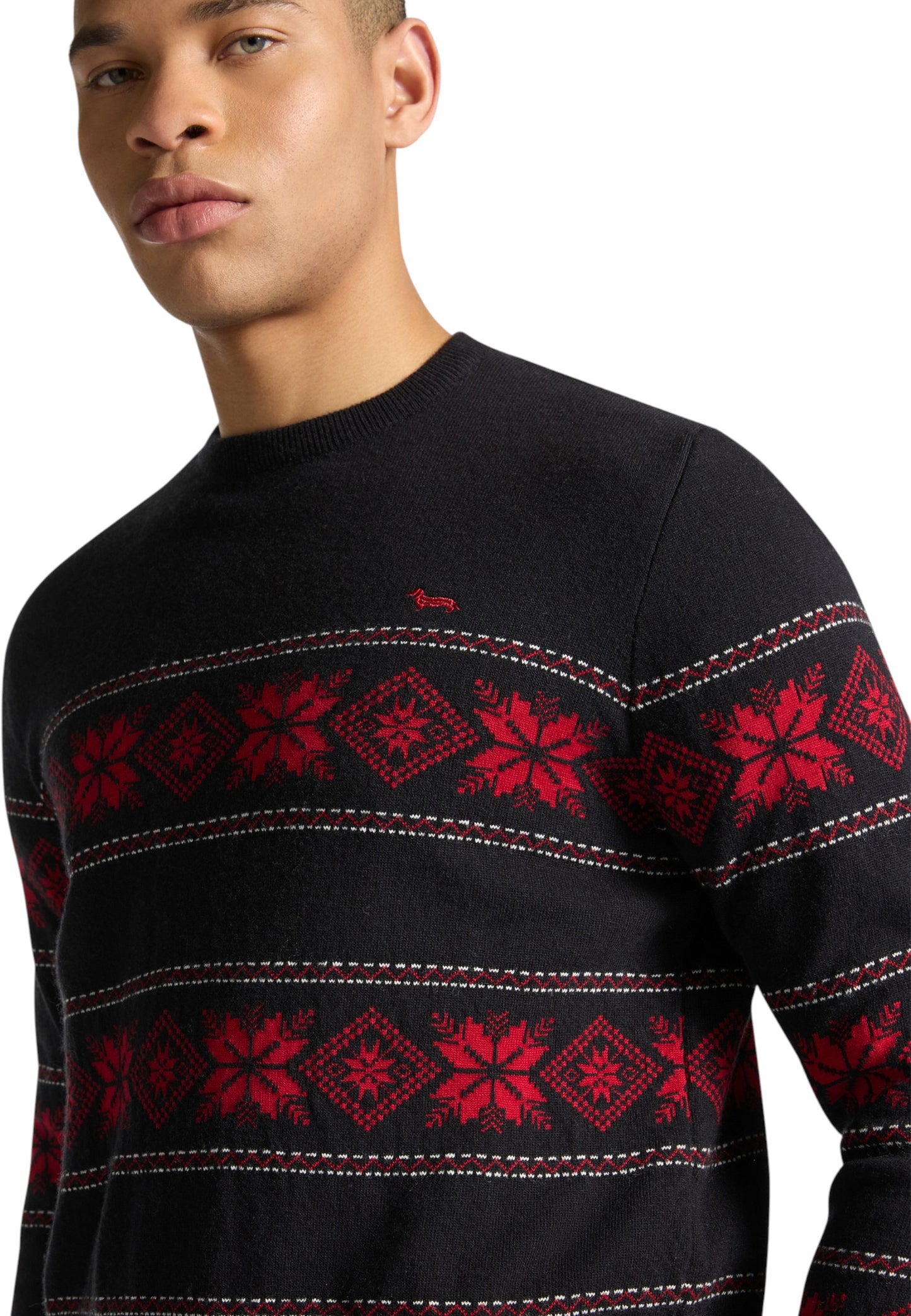 Maglione A Girocollo Uomo Harmont & Blaine Disegno Snow Flex HRP809031111