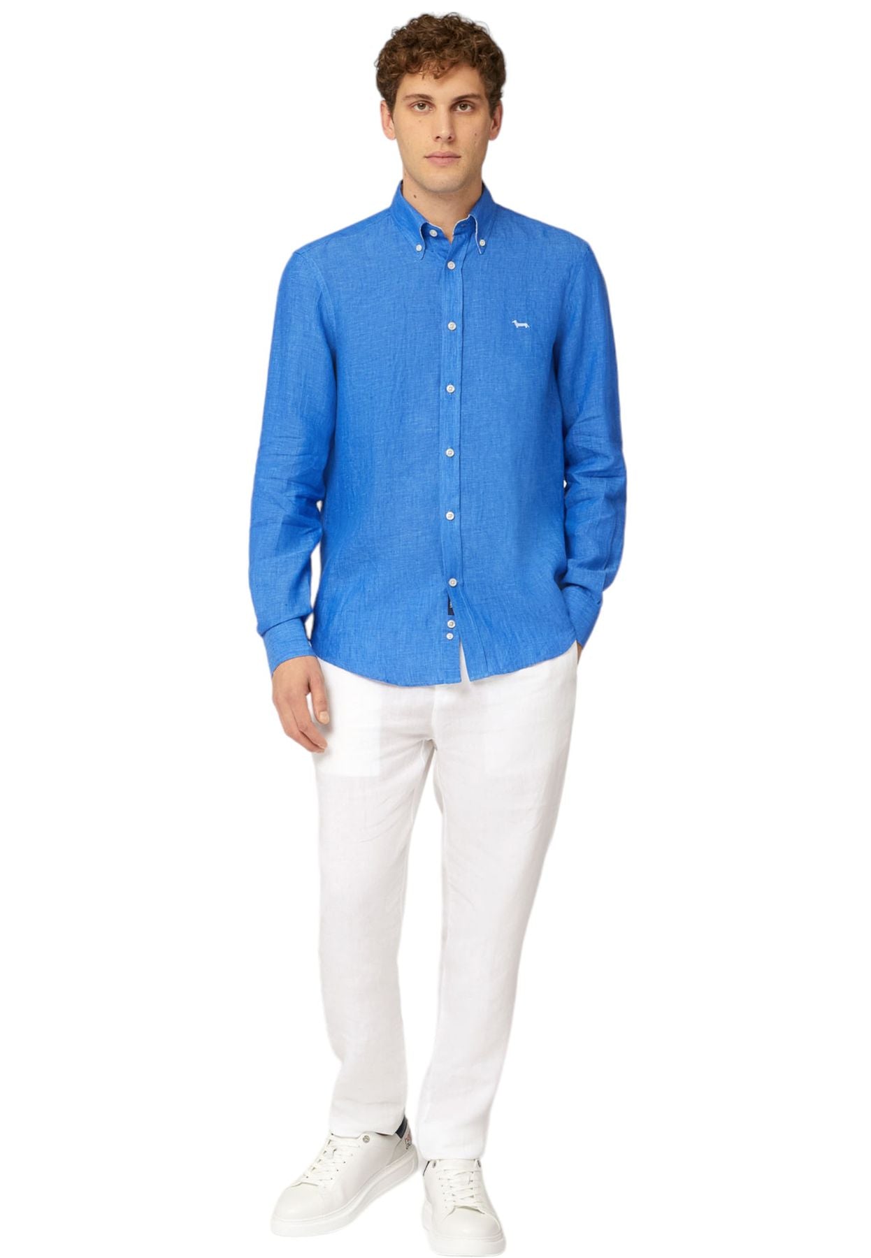 Camicia Manica lunga Uomo Harmont & Blaine In Lino CRL014010883B
