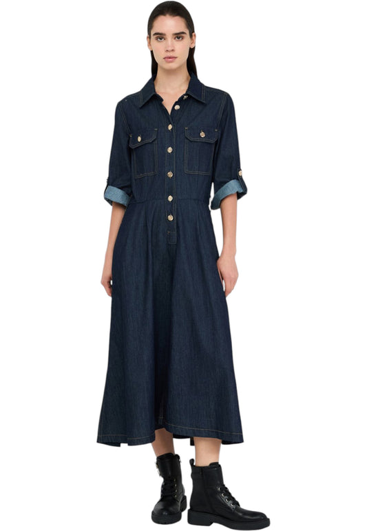 Vestito Midi Donna Liu Jo Chemiser In Denim  UF5148D0268