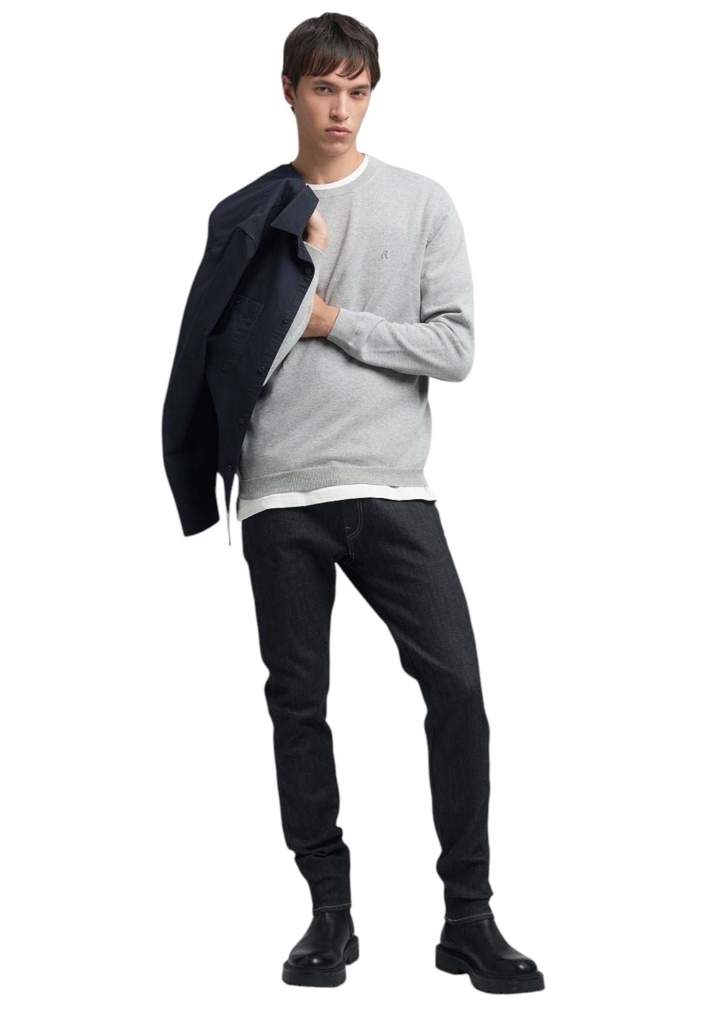 Maglia A Girocollo Uomo Replay Con Ricamo R  UK4851.000.G22578