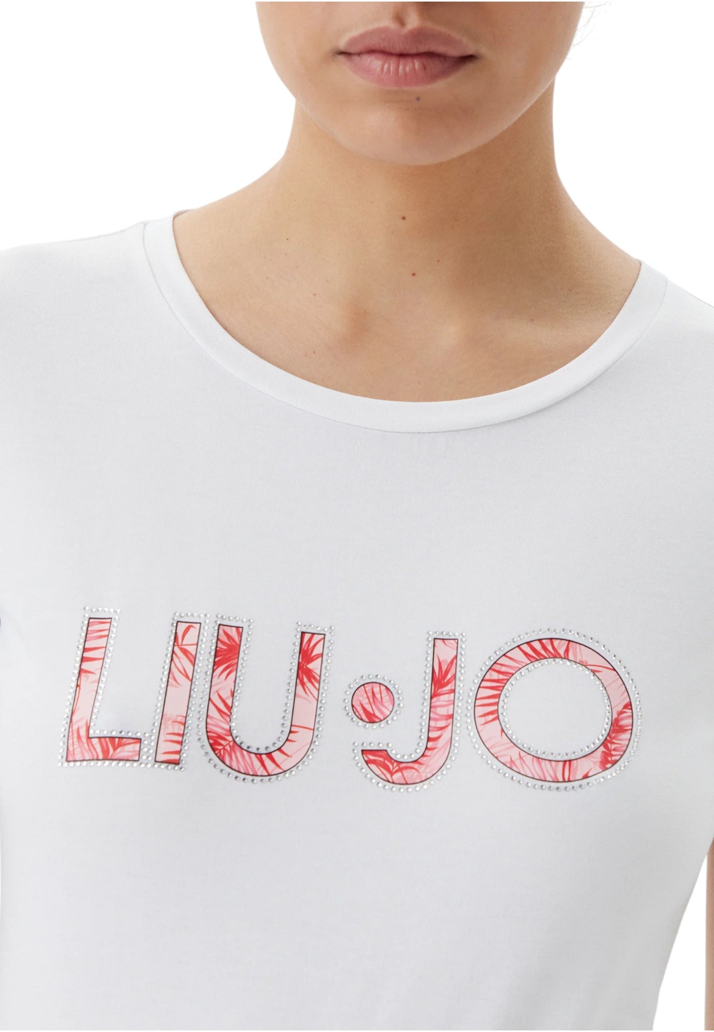 T-Shirt Manica Corta Donna Liu Jo Pink Palm