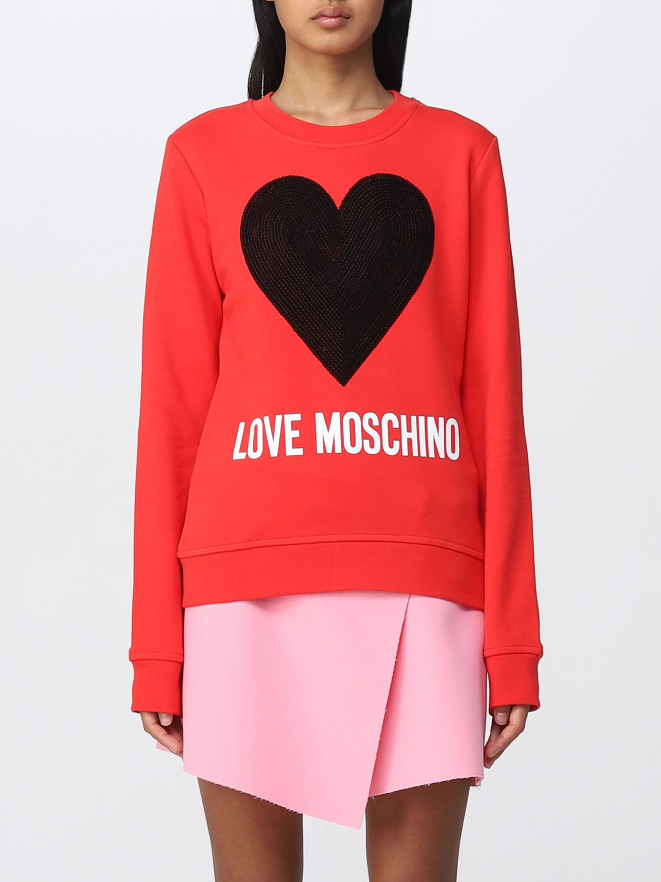 Felpa A Girocollo Donna Love Moschino W648402E2388
