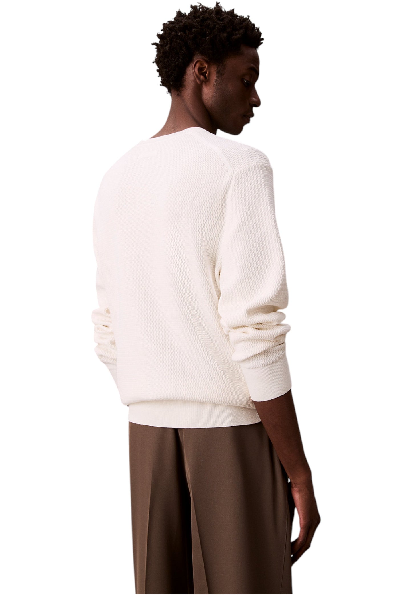 Maglione A Girocollo Uomo Calvin klein  Texture Cotton LV04LB327G