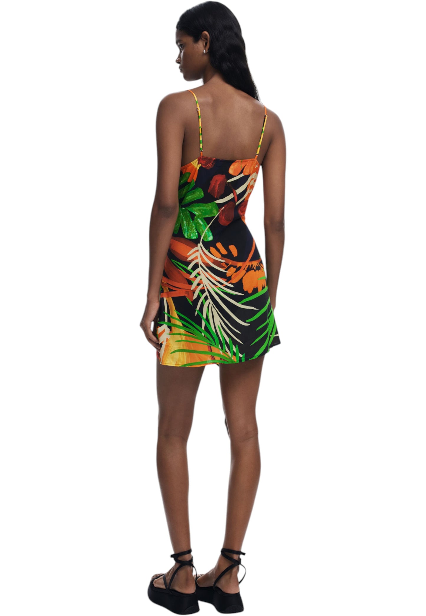 Vestito Corto Donna Desigual Tropicale Bahamas Straps