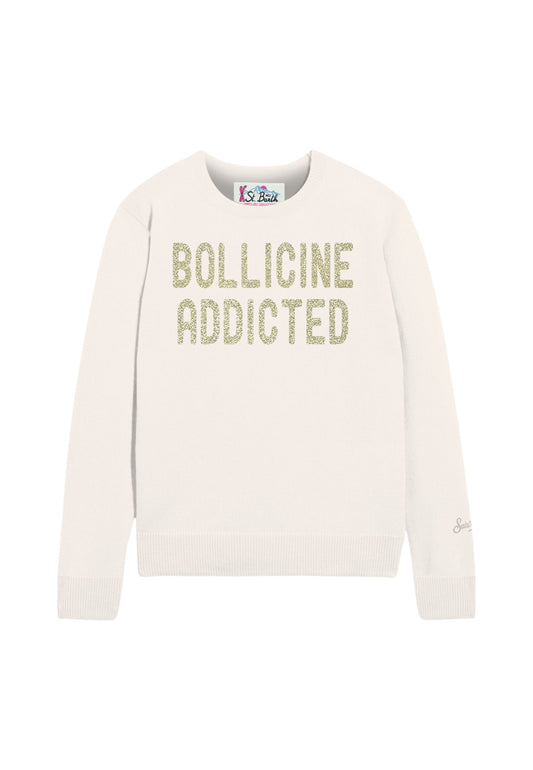 Maglione A Girocollo Donna Mc2 Saint Barth Bollicine Add New Queen QUE0010