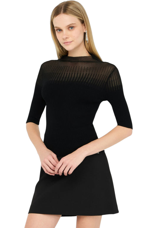 Maglia A Girocollo Donna Liu Jo Manica 3/4  CF5075MS99E