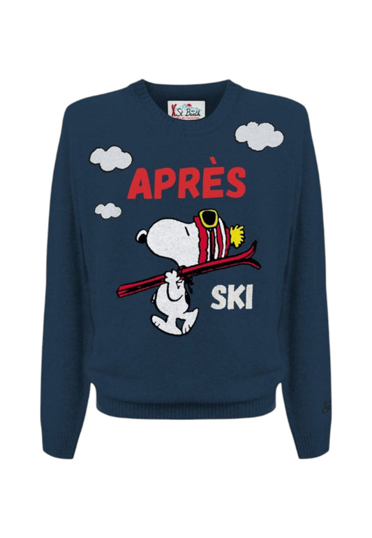 Maglione A Girocollo Uomo Mc2 Saint Barth Snoopy Apres Ski Heron C HER0011