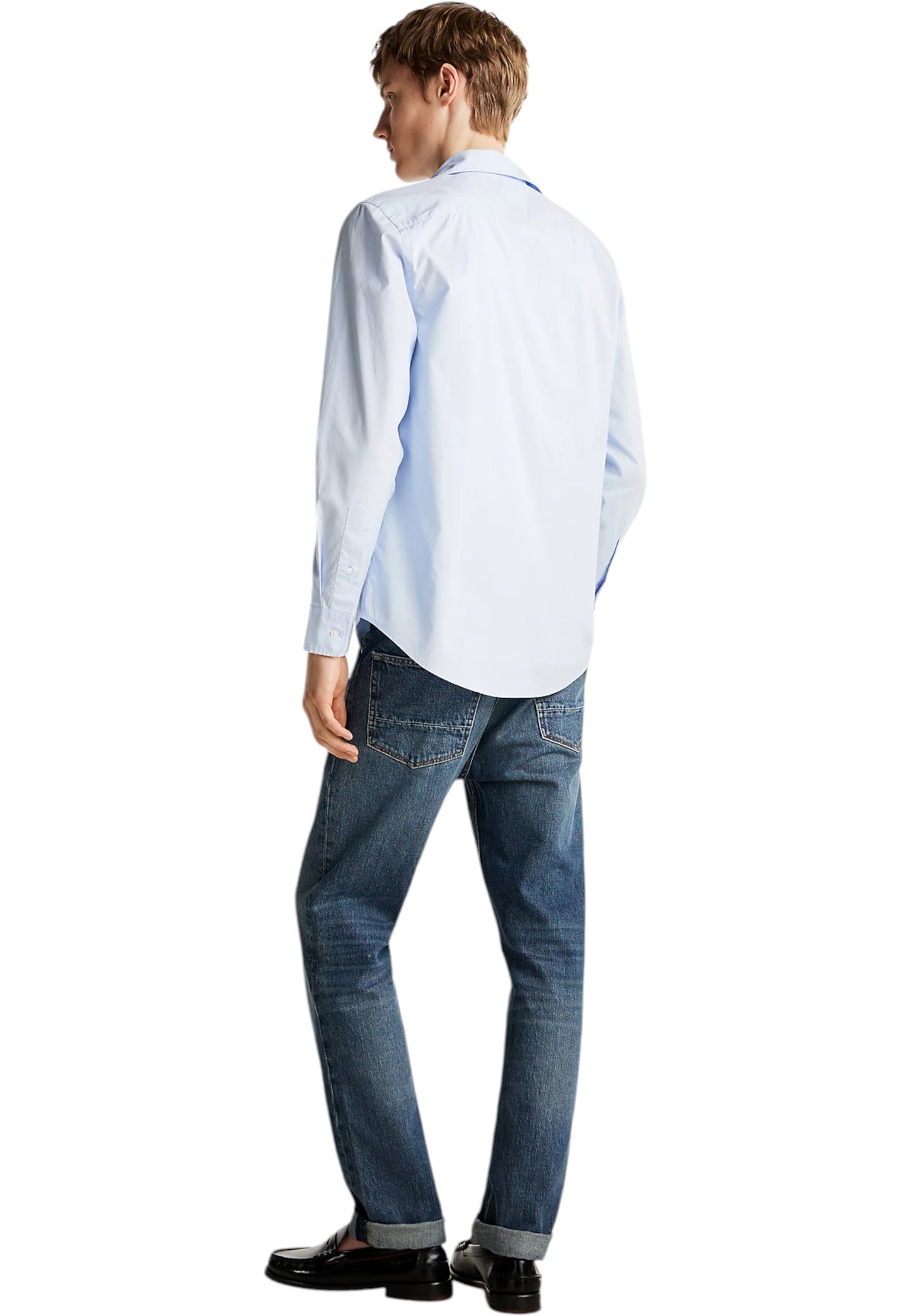 Camicia Manica lunga Uomo Tommy Hilfiger  Flex Poplin Kent Col