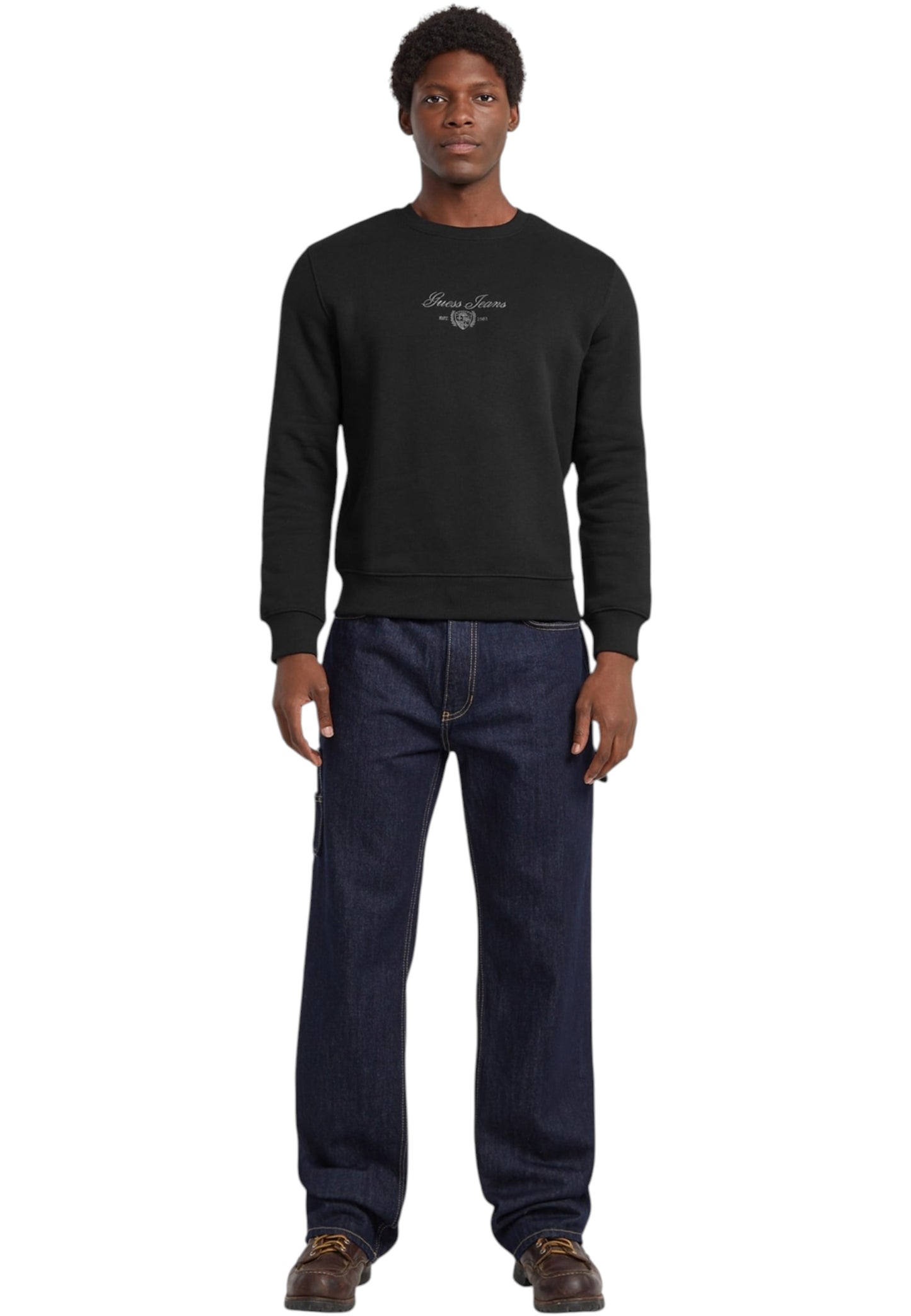 Felpa A Girocollo Uomo Guess Gj Slim Script M5BQ35K9V31
