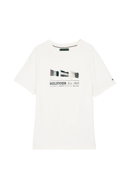 T-Shirt Manica Corta Uomo Tommy Hilfiger  Hilfiger Flags