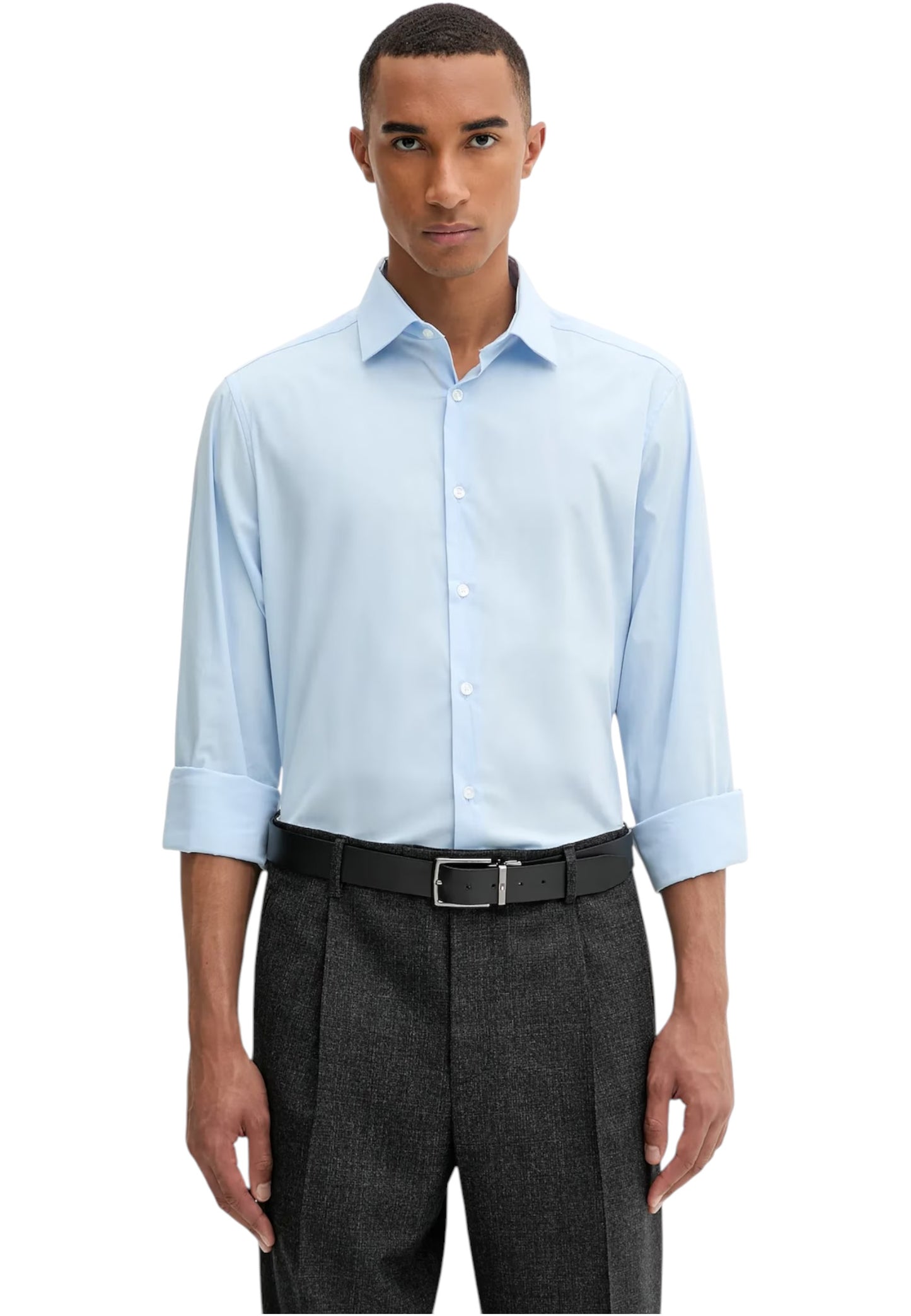 Camicia Manica lunga Uomo Calvin klein Regular Essential Poplin Stretch LV019EU001