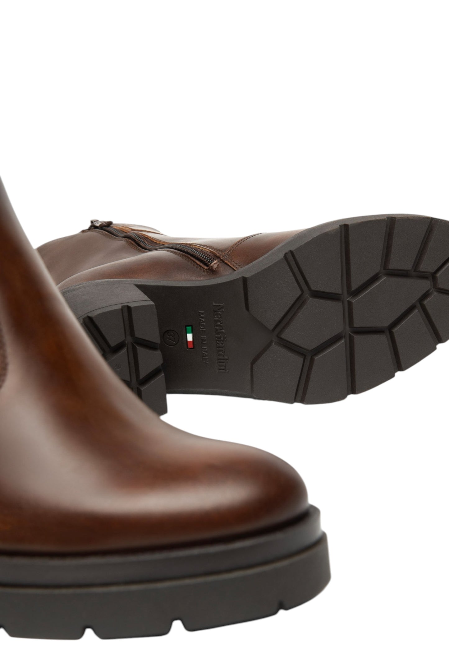 Stivaletti Chelsea Donna Nero Giardini Tacco 8 CM I514791D